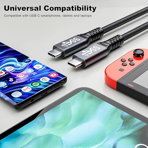 usbc to USB c 3.1, USB-c 10gbps Data Transfer Video 4K Monitor Cable 100W High - Image 4