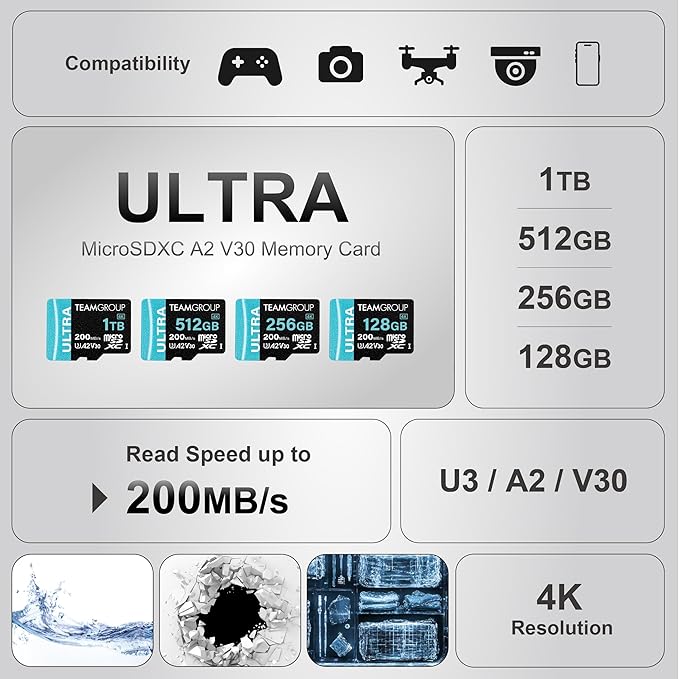 TEAMGROUP A2 Ultra Card 512GB Micro SDXC UHS-I U3 A2 V30, R/W up to 200/170 MB/s - Image 5