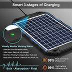 SUNER POWER Waterproof 10W 12V Solar Battery Charger & Maintainer Pro, Built-in - Image 3