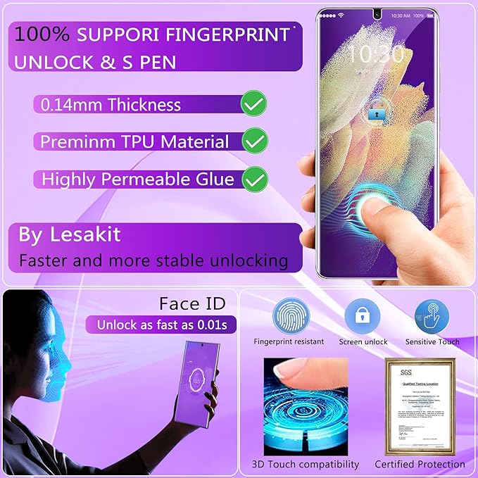 Lesakit Anti-Blue Light Privacy Screen Protector - Image 4