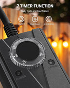 DEWENWILS Outdoor Light Timer Waterproof, Plug in Timer Switch, Electrical - Image 2