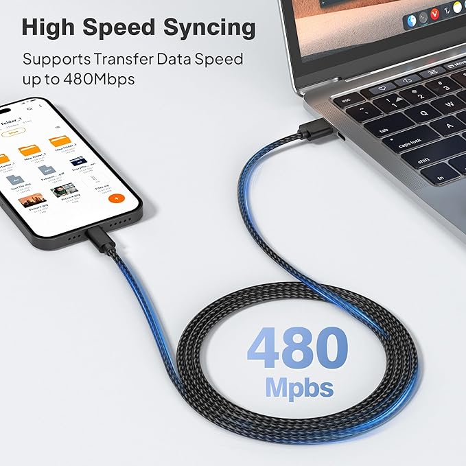 Elebase for Airpods 4 USB C Charger Cable 3 Pack 1.5/3.3/6.6FT, Type C Charging - Image 3