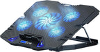 TopMate C5 12-15.6 inch Gaming Laptop Cooler Cooling Pad | 5 Quiet Fans and LCD by TopMate