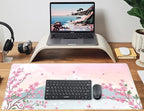 Japanese Desk Mat Pastel Pink Cherry Blossom Mouse Pad Mt Fuji Japan Large - Image 6