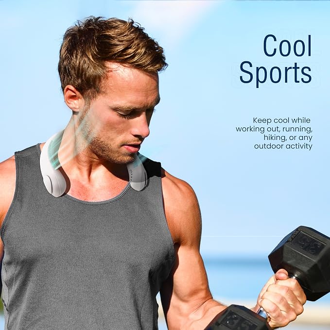 Portable Neck Fan -3 Speed Rechargeable Bladeless Neck Cooler, Quality - Image 4