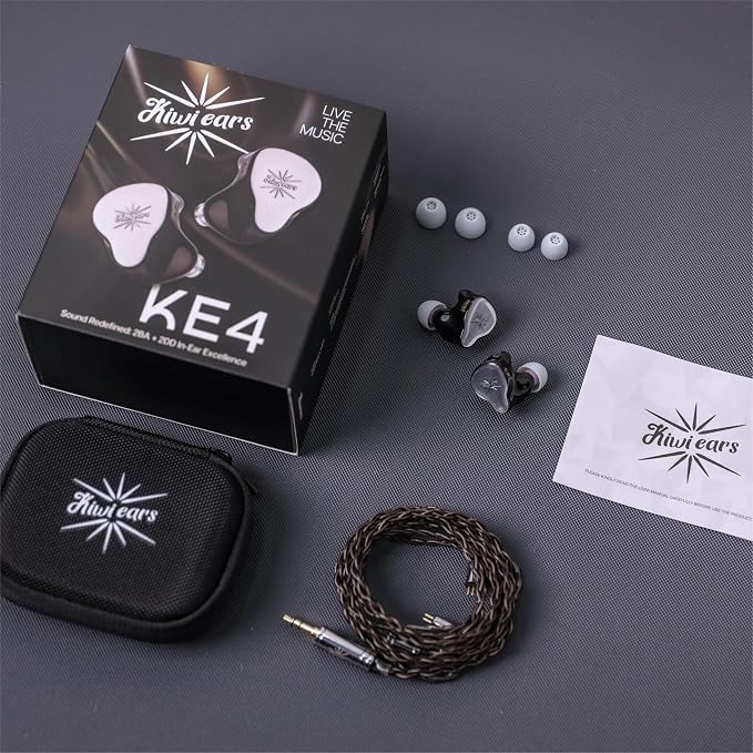 Linsoul Kiwi Ears KE4 in Ear Monitor, 2DD+2BA Hybrid Earphone, Gaming Earbuds - Image 9
