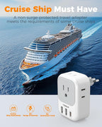 Italy Travel Plug Adapter 2 Pack, TESSAN Italy Power Adaptor - Image 7