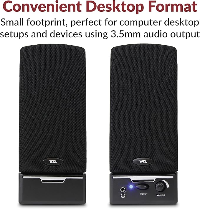 Cyber Acoustics CA-2014 Computer Speakers, Full Stereo Sound, Convenient - Image 2