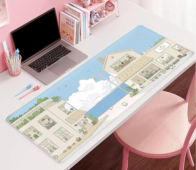 Cute Desk Mat Kawaii Mousepad Japanese Street Mouse Pad, Large Mouse Pad XXL - Image 7
