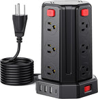 Power Strip Surge Protector, 10 Ft Extension Cord by SMALLRT