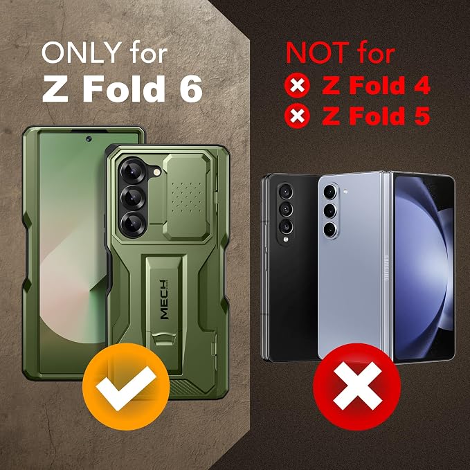 TONGATE for Z Fold 6 Case, Full-Body Military Drop Phone Case for Samsung - Image 9
