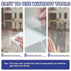 KING MOUNTAIN 20 Sheets Black Window Screen Patches, 44 in Repair Kit - Image 5
