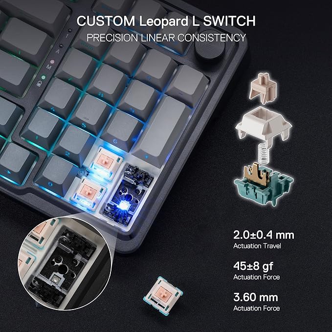 Redragon K686 PRO 98 Keys Wireless Gasket RGB Gaming Keyboard, 3-Mode PBT - Image 5
