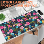 Mouse Pad Large Bright Colorful Flowers Non-Slip Game Desk Mat - Image 6