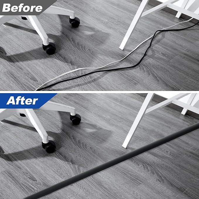 6ft Heavy Duty Cord Hider for Floor, Hide Electrical Wires, Protector - Image 6