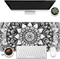 Large Gaming Mouse Pad for Desk, Mandala Flower Desk Pad, 31.5"x15.7" Extended by KOAIWPAE