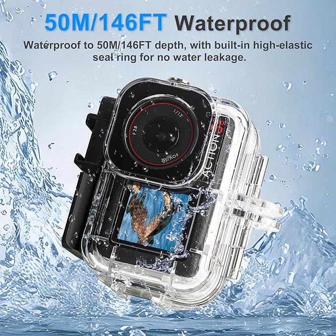 FitStill 164FT/50M Waterproof Case&3 Filters&Floating Hand Grip Stick Set - Image 3