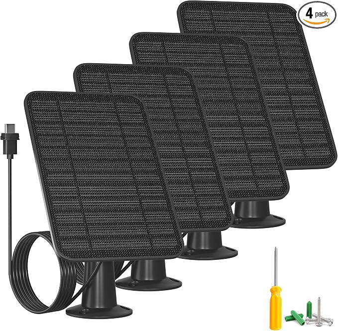5W Solar Panel for Blink Camera Outdoor, Solar Panel Charger by WININMETA
