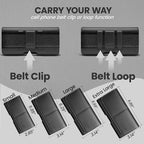 Leather Phone Holster for Men & Women, Horizontal Cell Phone Case, Fits iPhone - Image 4