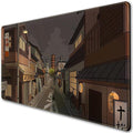 Tokyo Street at Night Kawaii Japanese XL Mouse Pad, Cute Gaming Desk Pads by DSKGSJH
