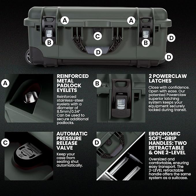 NANUK Wheeled Series 935 Lightweight NK-7 Resin Waterproof Protective Case - Image 5