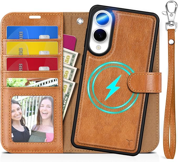 TUCCH Wallet Case for Galaxy S25 Edge, Removable 2 in 1 RFID Blocking Wrist by TUCCH