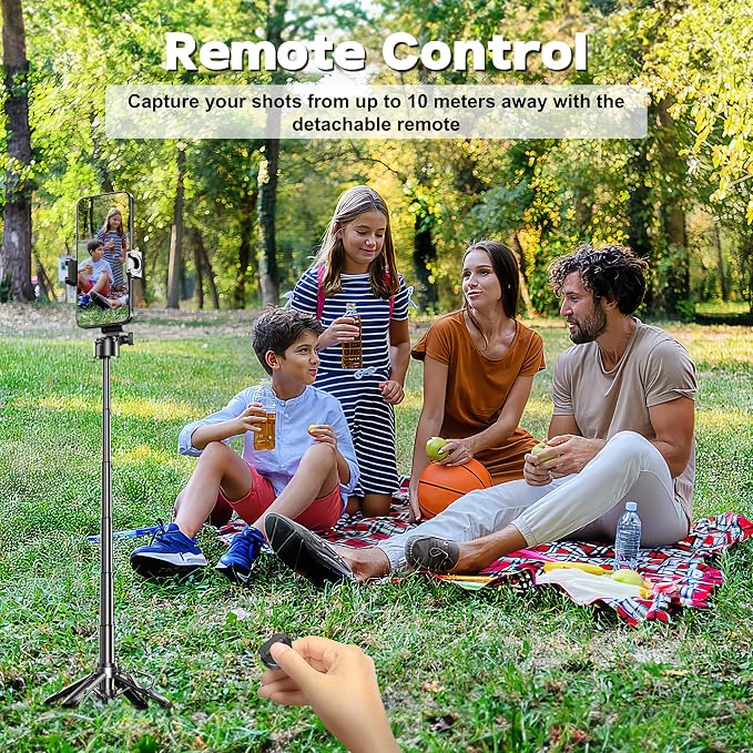 Magnetic Tripod for Phone with Remote Control, Extendable Selfie Stick Handle - Image 8