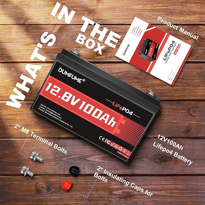 2 Packs 12V 100Ah LiFePO4 Lithium Battery, Built in 100A BMS, 1280W Power Output - Image 7
