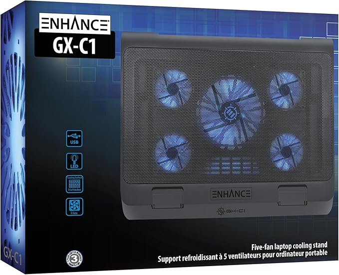 ENHANCE Gaming Laptop Cooling Pad Stand - Image 9