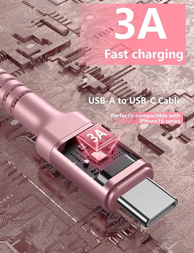 USB C Cable 10FT, Type C Cable Fast Charging Upgraded Extra Durable Braided - Image 3