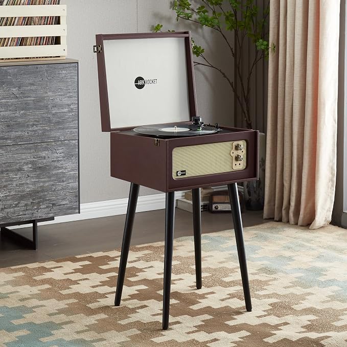 Arkrocket 3-Speed Bluetooth Record Player Retro Turntable - Image 6