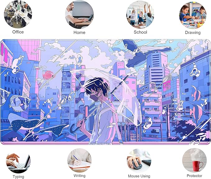Anime Kawaii Desk Mat Mousepad Cute Japanese Large Gaming Mouse Pad XXL - Image 5