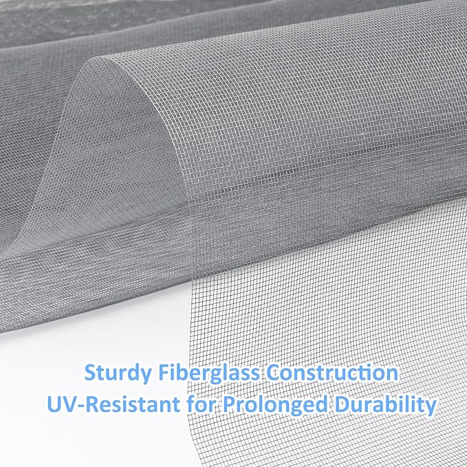 48"x102" Window Screen Mesh, Fiberglass Window Screen, Screen Door Mesh - Image 3