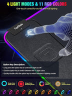 TopMade Wireless Charging RGB Mouse Pad, Waterproof Gaming Desk Pad - Image 3