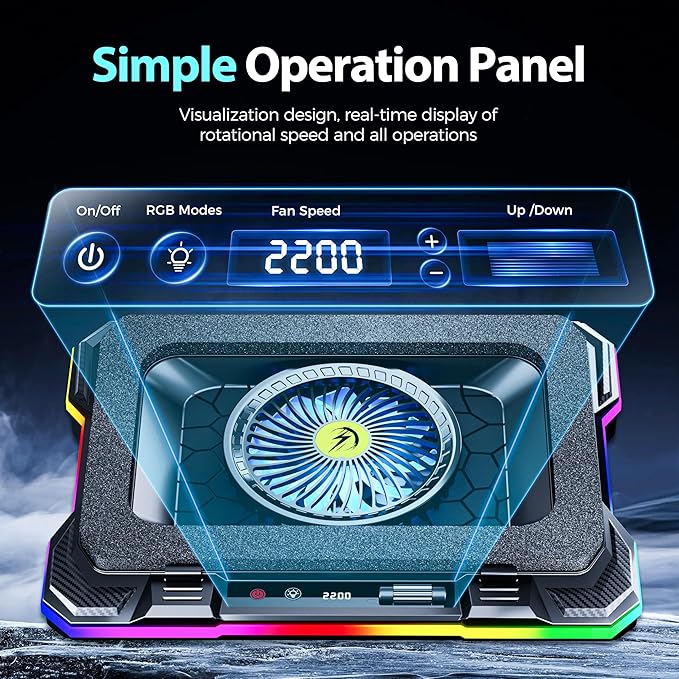 AICHESON Gaming RGB Laptop Cooling Pad - Image 5
