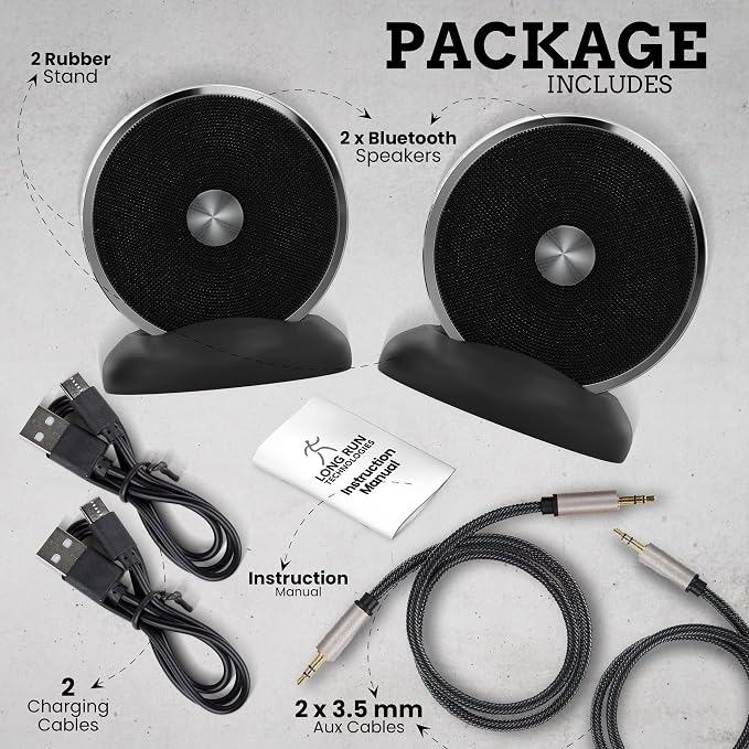 Bluetooth Speaker Set: Wireless Stereo Dual Pairing Portable Twin TWS System - Image 9