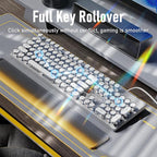 EWEADN TK100 Typewriter Style Wired Mechanical Keyboard, 104 Keys Aesthetic - Image 5