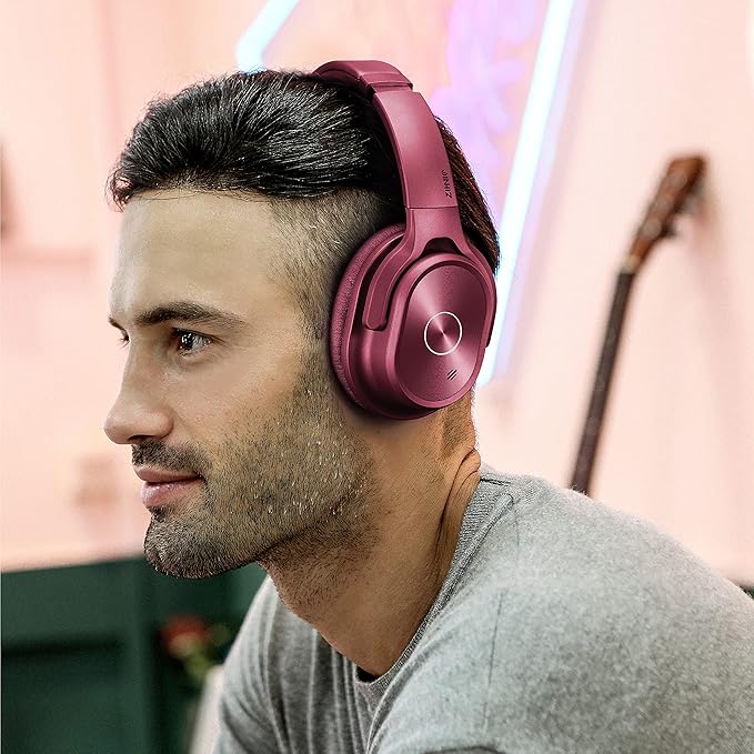 ZIHNIC Active Noise Cancelling Headphones, 40H Playtime Wireless Bluetooth - Image 5