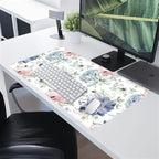 Watercolor Succulents Desk Mat, Plants Succulent Roses Desk Pad Protector - Image 5