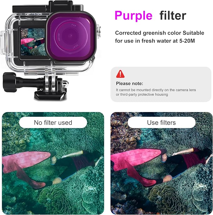 FitStill 164FT/50M Waterproof Case&3 Filters&Floating Hand Grip Stick Set - Image 6