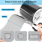 Black Window Screen Repair Tape, 3IN X 25FT Screen Repair Kit - Image 3