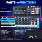 Pyle 8 Channel Bluetooth Studio Mixer - Image 2