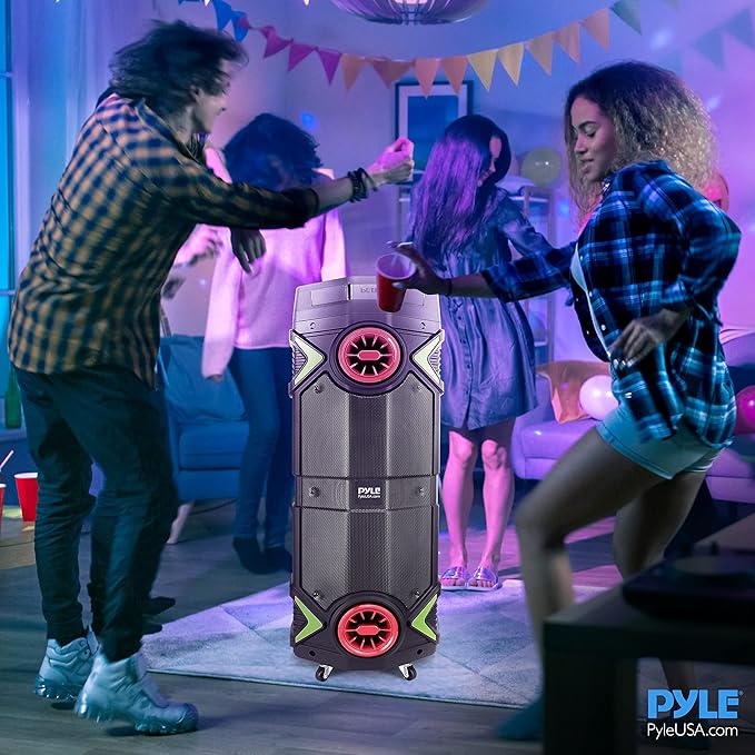 Pyle Portable Bluetooth PA Speaker - 400W Dual 8” Rechargeable Indoor/Outdoor - Image 8