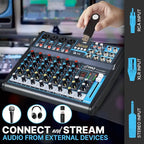Pyle 8 Channel Bluetooth Studio Mixer - Image 3