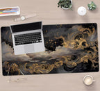 Golden Moon Desk Pad Black Desk Mat XXL Mouse Gaming Pads, Starry Sky Keyboard - Image 5