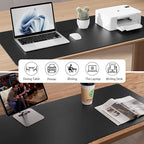 Aothia Leather Office Desk Pad Protector, Non-Slip PU Leather Desk Blotter - Image 5