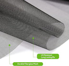 FLYZZZ Windows Screen Door Repair Kit Fiberglass Mesh 48''x118'' Black Window - Image 3