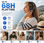MIDOLA Bluetooth Headphones Over Ear 68H Playtime 6 EQ Wireless Headset - Image 2