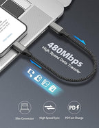 1ft USB C to Lightning Cable Short, 12inch Nylon Braided Type C to Lightning - Image 5