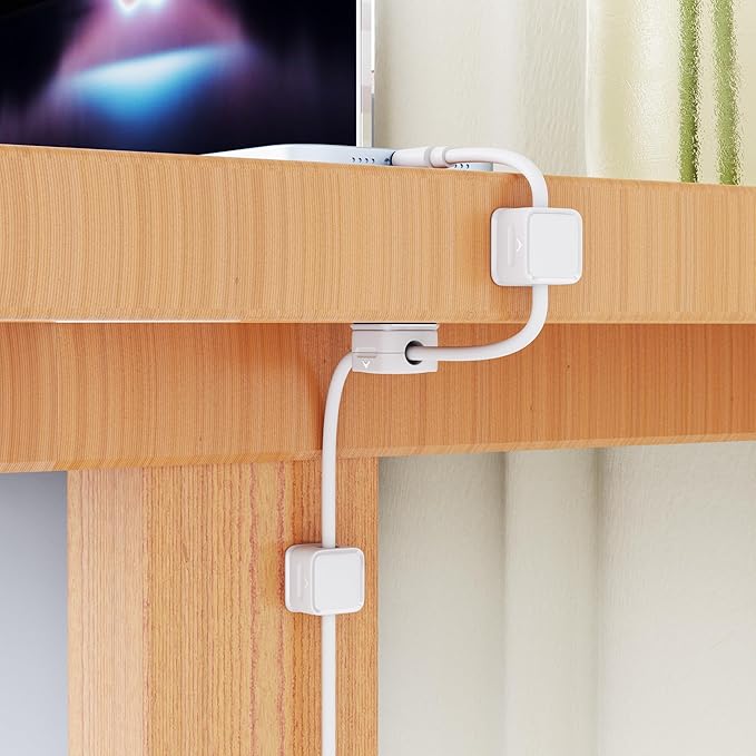 Cord Organizer Holder, 8 Pack Magnetic Desk Cable Clips Management, Hide Phone - Image 7